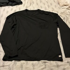 Vuori Black Long Sleeve Crew Pocket Tee